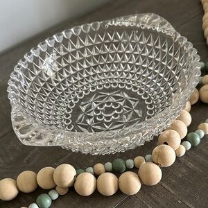 Vintage Elegant Clear Glass Bowl Grandmacore Home Decor, Candy Dish, Knickknack